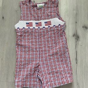 24M Southern Smocked Company flag shortall